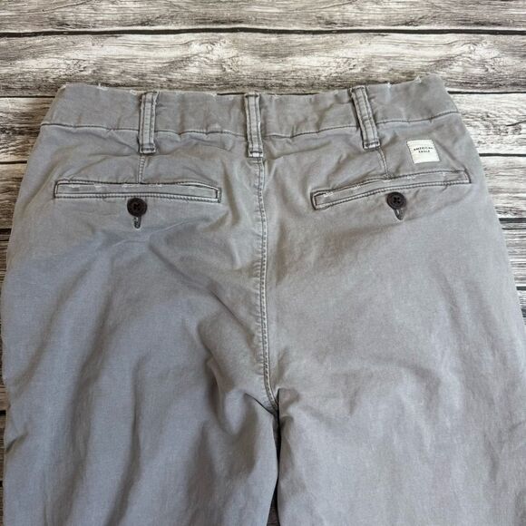 American Eagle Outfitters Flex Men's Slim Fit Light Grey Gray Chinos 29 x 34 Zip - Picture 9 of 13